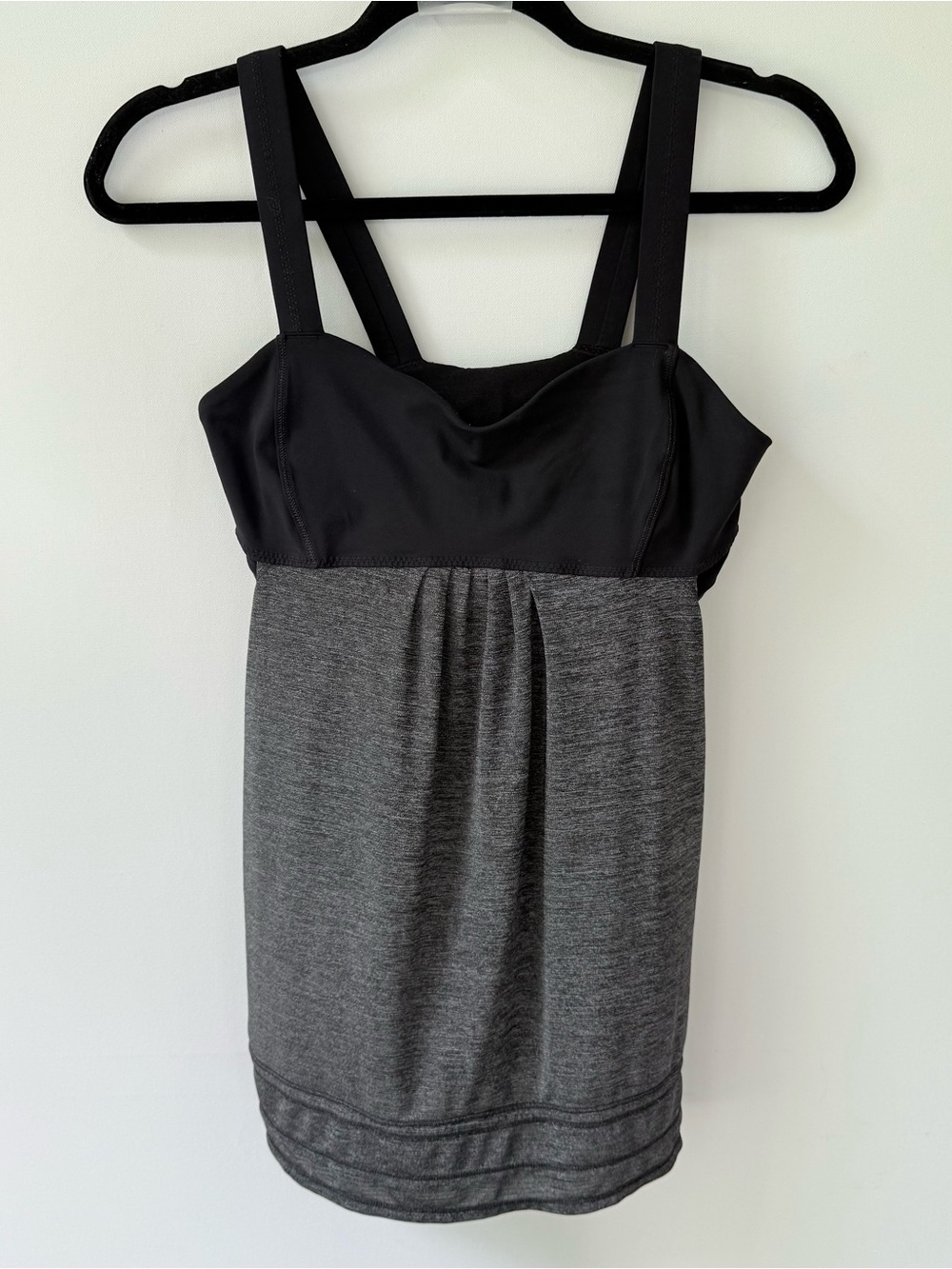 Lululemon Run: Back On Track Tank Heathered Black / Black size 8 style W1911S